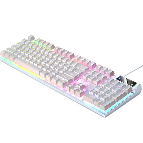 有線メカニカルゲーミングキーボード/RGBバックライト付きUSBLED