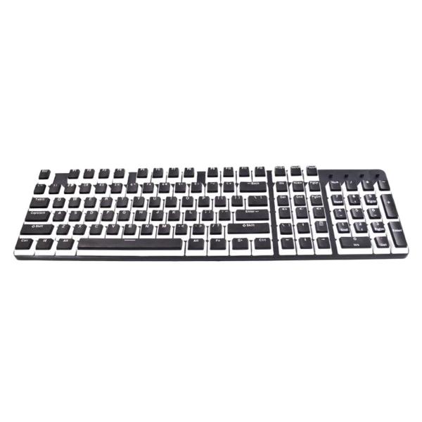 プリンキーキャップセット104KeysDoubleshotfor Office Home Gaming Typing Black
