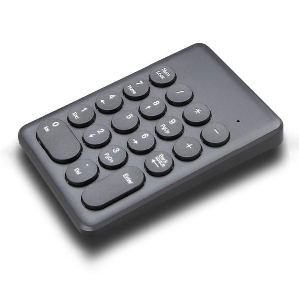 ポータブル18キー2.4Gワイヤレステンキー番号PC用テンキーブラック