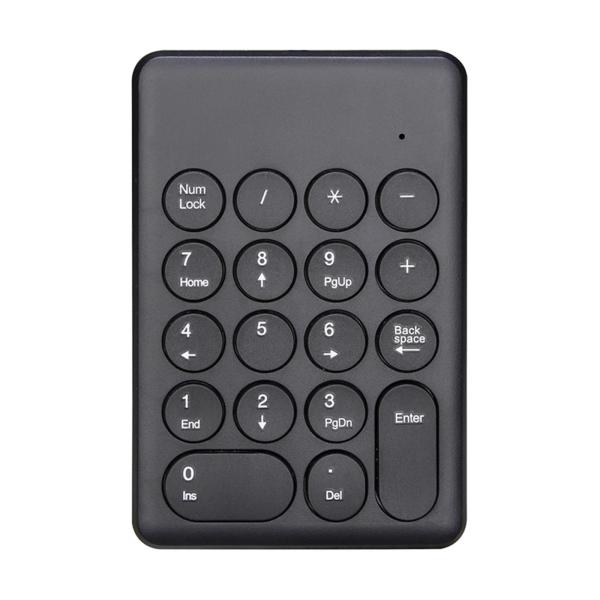 ポータブル18キー2.4Gワイヤレステンキー番号PC用テンキーブラック