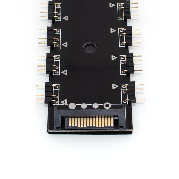 12 ウェイ ARGB スプリッター 5V 3Pin 延長ケーブル付き RGB 延長スプリッター ARGB ハブ インターフェース LED 