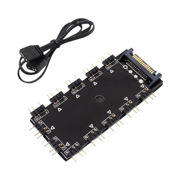 12 ウェイ ARGB スプリッター 5V 3Pin 延長ケーブル付き RGB 延長スプリッター ARGB ハブ インターフェース LED 