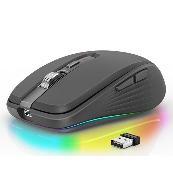 ポータブル コンピュータ マウス 調整可能 800/1200/ 1600/2400DPI 6 キー コンピュータ用｜stk-shop｜02