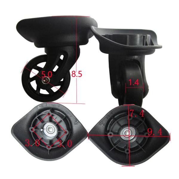 2 個の荷物スーツケースホイールスイベルキャスターホイールスーツケース修理セット柔軟な耐久性簡単にインストール 360 スイベル回転サイレン