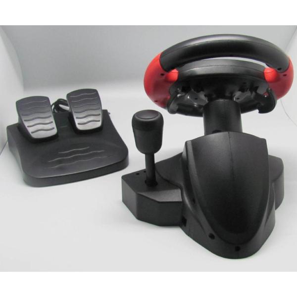 レーシングドライビングホイール/レースステアリングホイール/フロアペダルとシフター付き/サポートペダルホットスワップ/有線ゲームアクセサリー