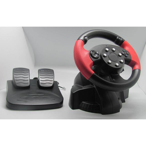 レーシングドライビングホイール/レースステアリングホイール/フロアペダルとシフター付き/サポートペダルホットスワップ/有線ゲームアクセサリー
