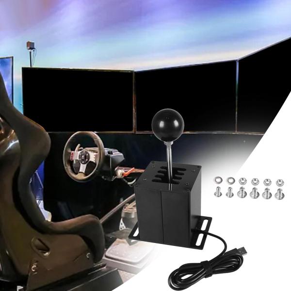 H シフター PC USB シミュレーター シフター Sim ゲーム PC ゲームジョイスティック、耐久性のあるステアリングホイールシミュレ