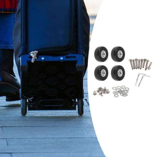 交換用スーツケースホイールワッシャー PU 金属スイベルキャスターホイール修理セット 45X18mm