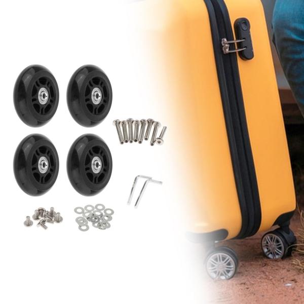 交換用スーツケースホイールワッシャー PU 金属スイベルキャスターホイール修理セット 80X23mm