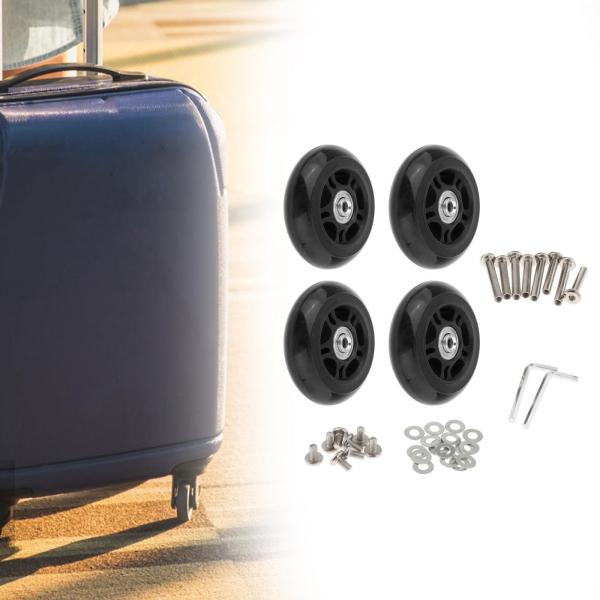 交換用スーツケースホイールワッシャー PU 金属スイベルキャスターホイール修理セット 80X23mm