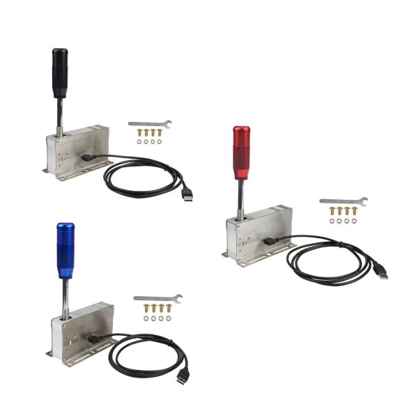 実車ノブ使用【PC-USB】シーケンシャルシフト + ハンドブレーキ チタン色 実車ノブ使用【PC-USB】シーケンシャルシフト + ハンドブレーキ