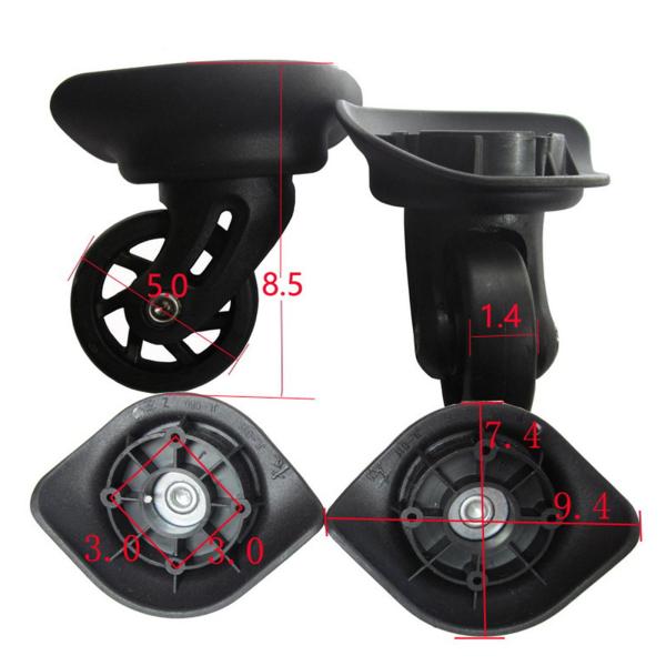 4 個の荷物ホイールトランクホイールミュート耐久性のある柔軟でスムーズな強力な支持力スイベルホイールトロリースーツケースキャスター