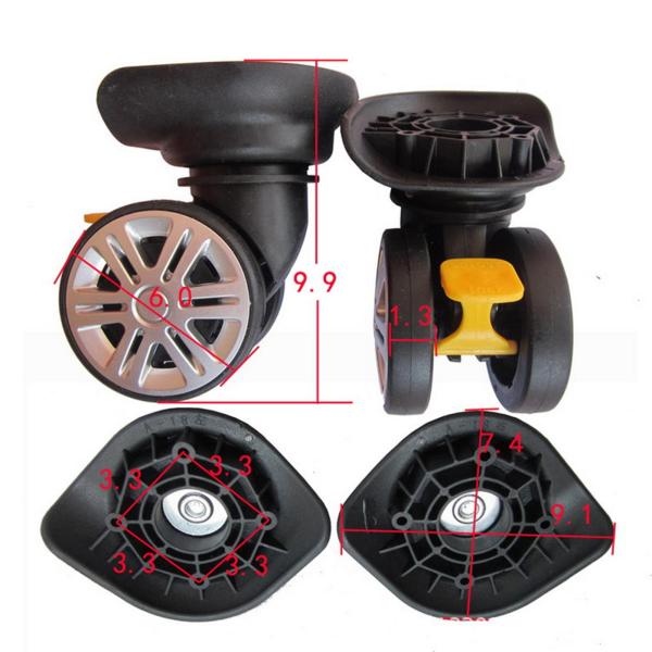 4x スーツケース交換ホイール、トロリー交換ホイール、スーツケース回転ホイール、トラベルケーストロリーケース用