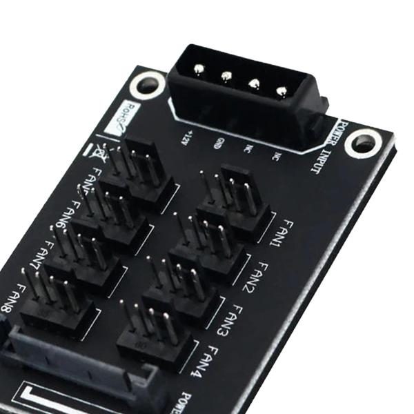 コンピュータケース冷却ファンハブ PC ファンハブ 12V コントローラ 8 チャンネル PC シャーシ冷却ファンアダプタ実用的な PWM CPU 冷