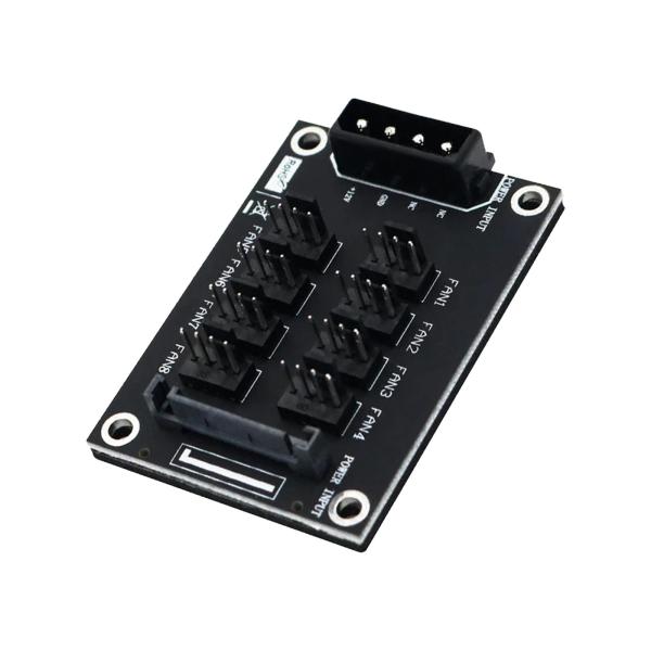 コンピュータケース冷却ファンハブ PC ファンハブ 12V コントローラ 8 チャンネル PC シャーシ冷却ファンアダプタ実用的な PWM CPU 冷