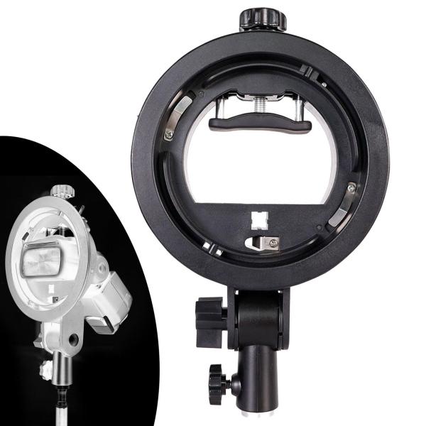 Sタイプブラケットアクセサリー フラッシュライトスピードライト用 スヌートフラッシュスヌートソフトボックス 15.5cmx4.5cmx26.5cm