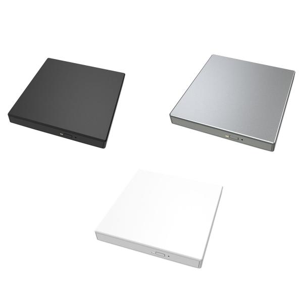 外付け DVD ドライブ CD24x DVD16x USB 2.0 スリム CD バーナー デスクトップ ノートパソコン PC 用 ブラック