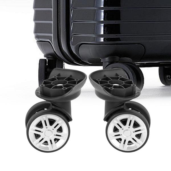 2x 荷物スーツケースホイール トロリー交換用ホイール 取り付け簡単 静かな荷物アクセサリー トロリーショッピングカート用