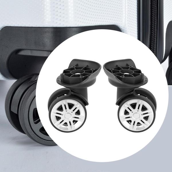 2x 荷物スーツケースホイール トロリー交換用ホイール 取り付け簡単 静かな荷物アクセサリー トロリーショッピングカート用