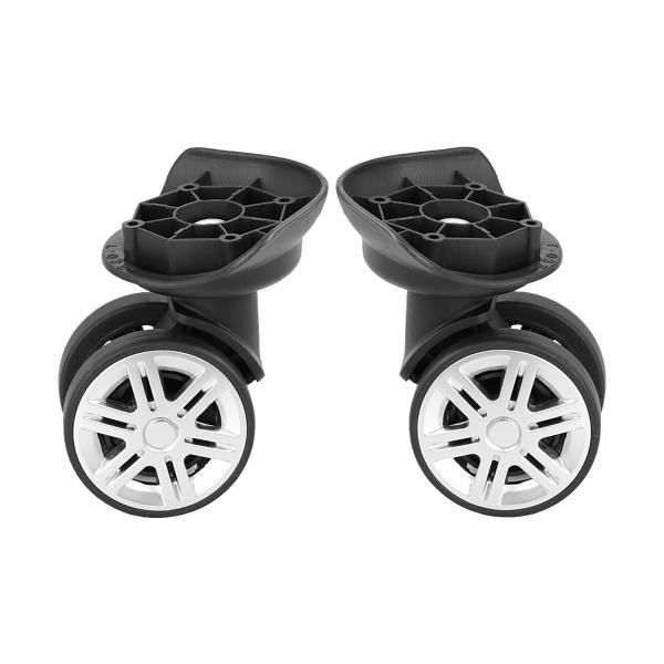 2x 荷物スーツケースホイール トロリー交換用ホイール 取り付け簡単 静かな荷物アクセサリー トロリーショッピングカート用