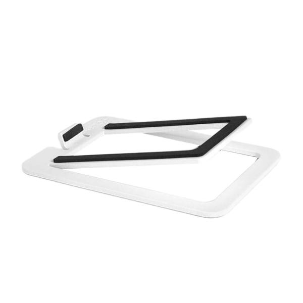 デスクトップスピーカースタンド 15.5cmx11.5cm 安定したパーツ PCスピーカー オフィス ホーム ホワイト