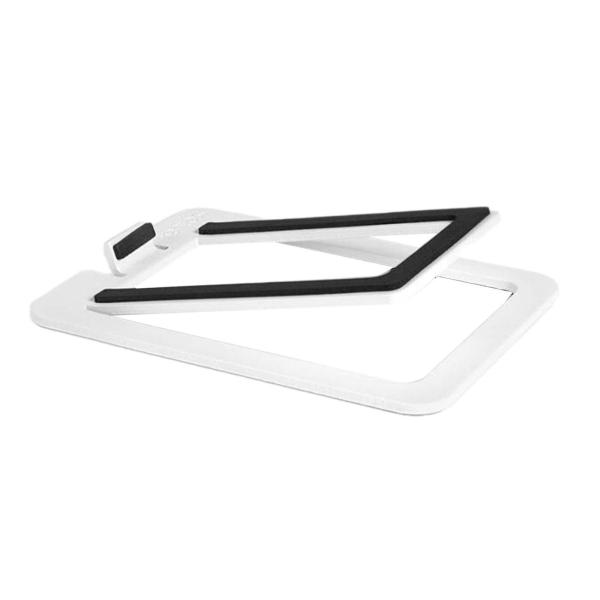 デスクトップスピーカースタンド 15.5cmx11.5cm 安定したパーツ PCスピーカー オフィス ホーム ホワイト