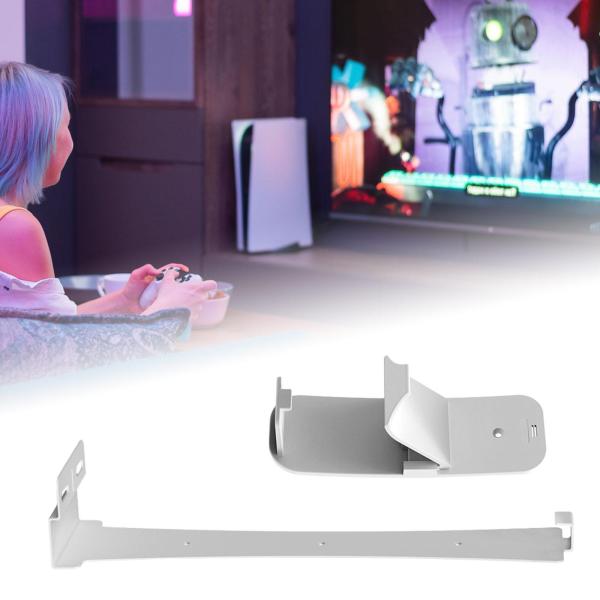 スリムコンソール壁マウントブラケットコンソール垂直スタンド、簡単設置省スペース頑丈収納ディスプレイラック , 白