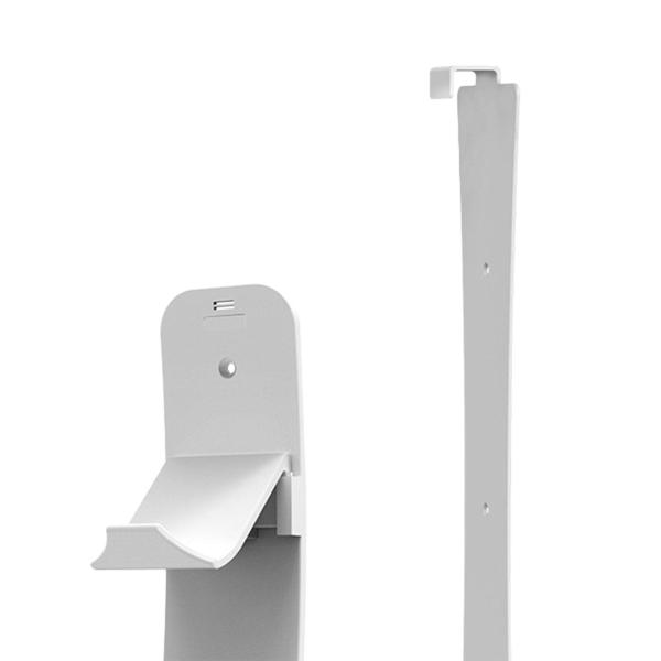 スリムコンソール壁マウントブラケットコンソール垂直スタンド、簡単設置省スペース頑丈収納ディスプレイラック , 白