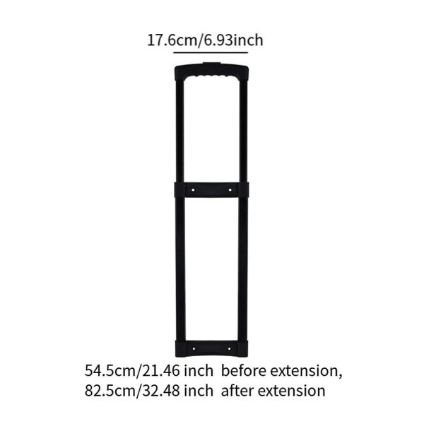 交換用旅行用荷物用伸縮ハンドル 2段階 ブラック 耐摩耗性 交換部品 DIY アクセサリー 伸縮ロッド