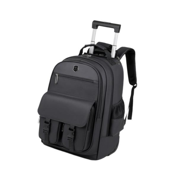 ビジネス ウィークエンド バッグ バックパック 車輪付き 50x34x22cm 機内持ち込み荷物リュックサック ブラック