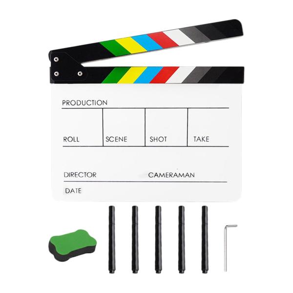 フィルムカットアクションシーンカメラの写真のためのアクリルクラッパーボードアクセサリー