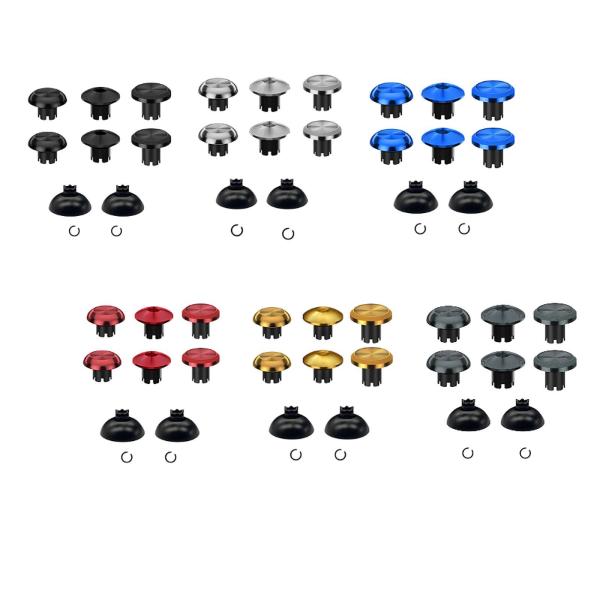 6倍の親指のグリップ、ベース、簡単な取り付けアナログスティックキャップ親指グリップスティックアナログジョイスティックキャップカバー、アナログスティック