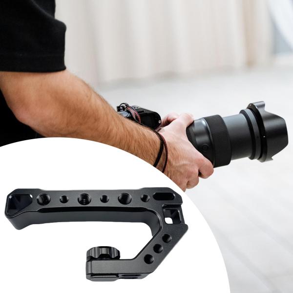 dslrカメラトップハンドルカメラハンドグリップアダプターブラケットビデオコールドシューズマウントアルミニウムカメラの添付ファイル付きリグ