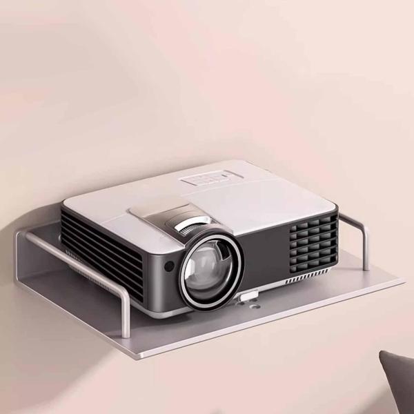 壁掛けプロジェクター棚ブラケット ルーター壁掛けDVDプレーヤー用 浴室用 33.5x21cm シルバー