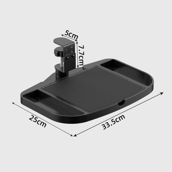 デスク下マウストレイ コンパクトクランプ式デスクオーガナイザー 自宅学習寝室用