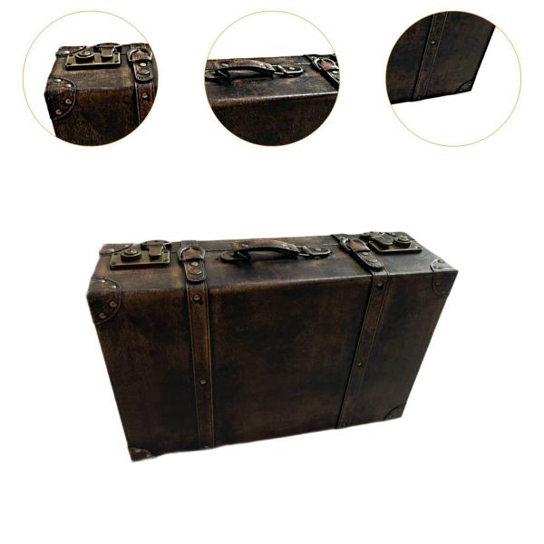 ヴィンテージスーツケース テーブルデコレーション ポータブルラゲッジスーツケース ホームトラベル 女の子用 L