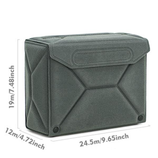 折りたたみ式カメラインサートバッグ ポータブル保護コンパートメント 旅行 耐衝撃 グレー M