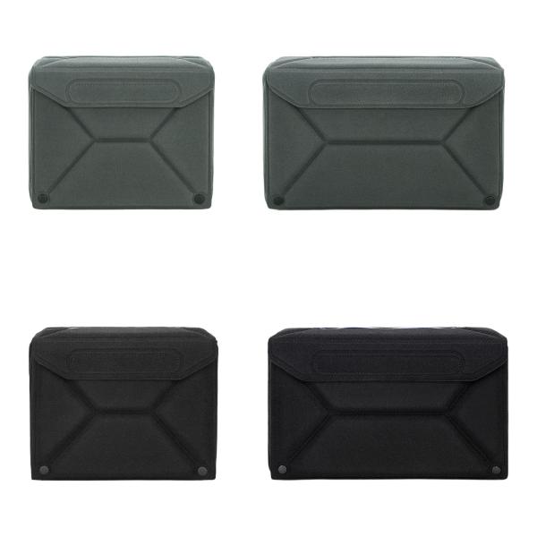 折りたたみ式カメラインサートバッグ ポータブル保護コンパートメント 旅行 耐衝撃 グレー M