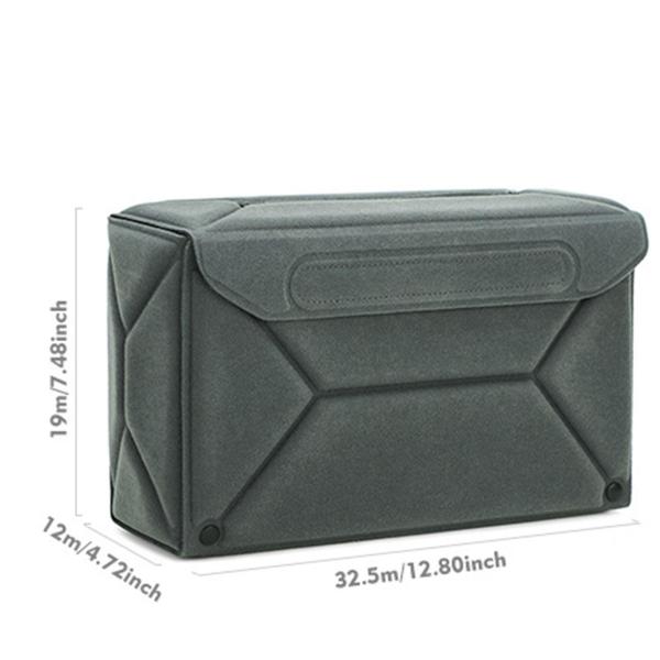 折りたたみ式カメラインサートバッグ ポータブル保護コンパートメント 旅行 耐衝撃 グレー L