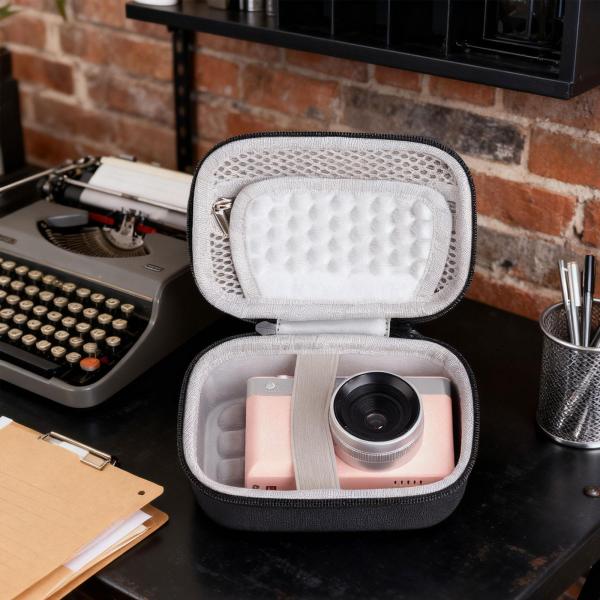 カメラパッド入り収納バッグ、コンパクトなソフトパッド入りカメラバッグ、写真家、ハイキング、アウトドア、初心者向けのハードEVAケース