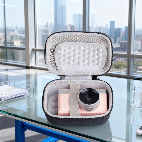 カメラパッド入り収納バッグ、コンパクトなソフトパッド入りカメラバッグ、写真家、ハイキング、アウトドア、初心者向けのハードEVAケース