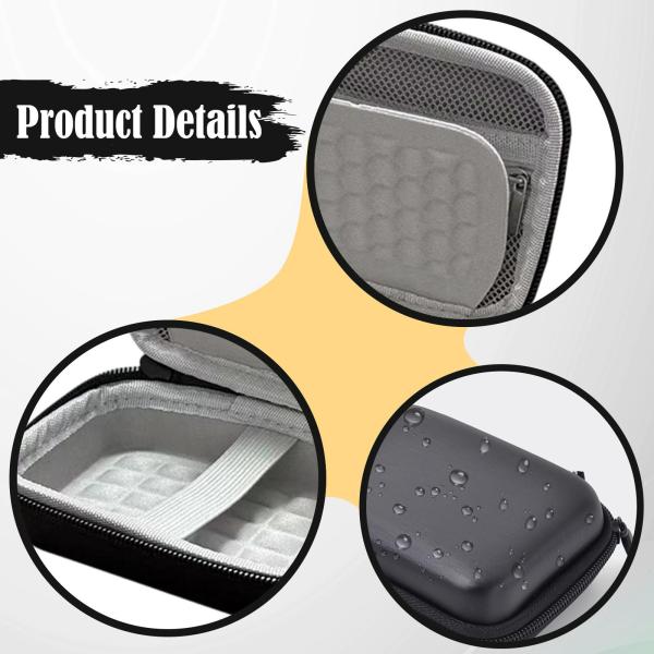 デジタルカメラケース ジッパー開閉式 耐久性 アクセサリー SDカード収納 ブラック