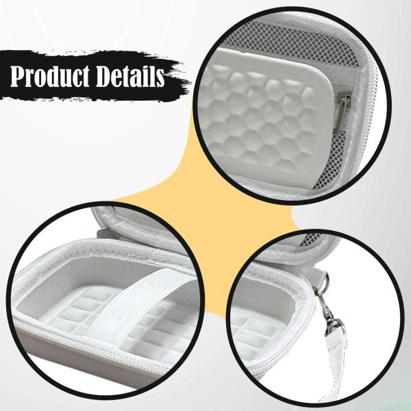 デジタルカメラケース ジッパー付き 耐久性 アクセサリー SDカード収納 ホワイト