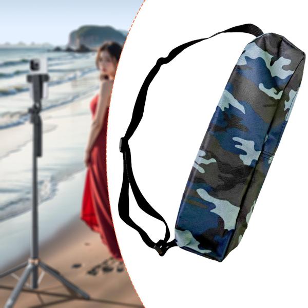 三脚キャリングケース テントポール 釣り竿 マイクスタンド用オーガナイザー M ブルー