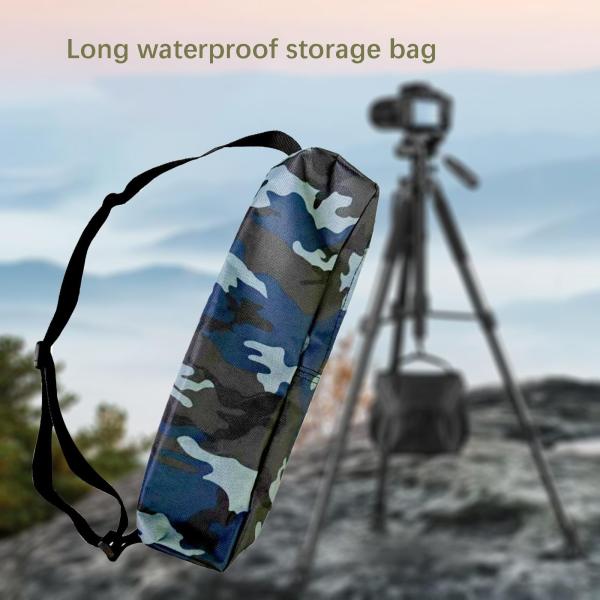 三脚キャリングケース テントポール 釣り竿 マイクスタンド用オーガナイザー L ブルー