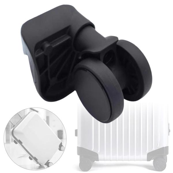 2個入り 荷物用ホイール 交換用 360度回転 修理用 ダブルロー ブラック