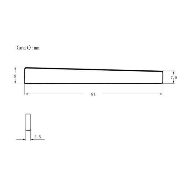 2本 ギターナット クラシックギターナット 全2サイズ - 84x2.5x7.8mm
