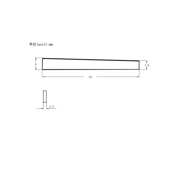 2本 ギターナット クラシックギターナット 全2サイズ - 84x2.5x7.8mm