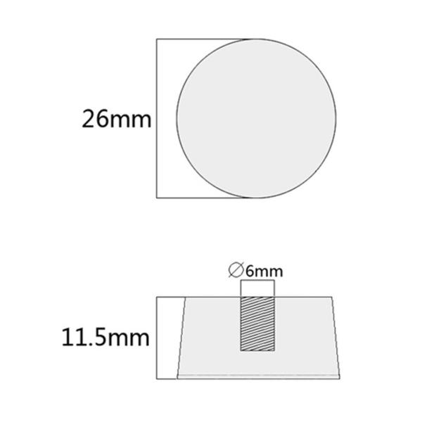 4ピースブラックプラスチックトップハットギタースピードベルノブボリュームトーンコントロールノブ6 Mm