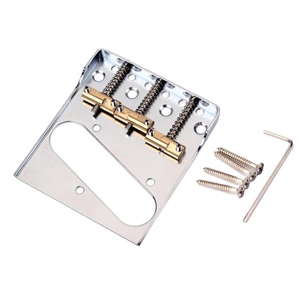 ブリッジにあるTLスタイルのギターとブラスサドルクロームエレリックギターの交換